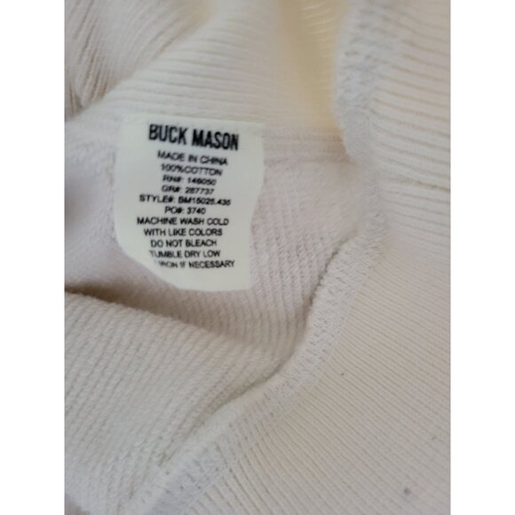 Buck Mason Mens Oatmeal crewneck sweatshirt size Medium active Wear - Picture 6 of 9